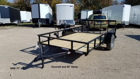 New 2025 OTHER 6.4x12 Angle Iron Utility Trailer w/Gate Utility Trailer