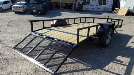 New 2025 OTHER 6.4x12 Angle Iron Utility Trailer w/Gate Utility Trailer