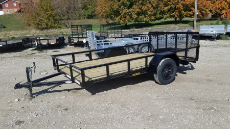 New 2025 OTHER 6.4x12 Angle Iron Utility Trailer w/Gate Utility Trailer