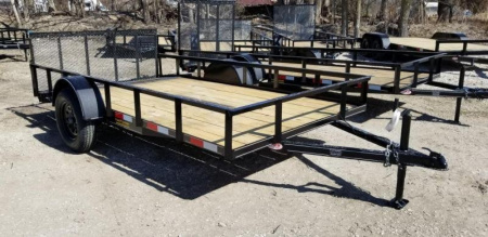 New 2025 OTHER 6.4x12 Angle Iron Utility Trailer w/Gate Utility Trailer