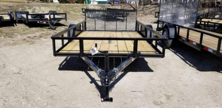 New 2025 OTHER 6.4x12 Angle Iron Utility Trailer w/Gate Utility Trailer