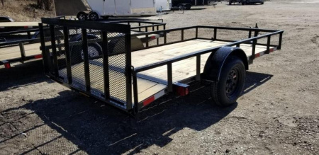 New 2025 OTHER 6.4x12 Angle Iron Utility Trailer w/Gate Utility Trailer