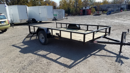 New 2025 OTHER 6.4x12 Angle Iron Utility Trailer w/Gate Utility Trailer