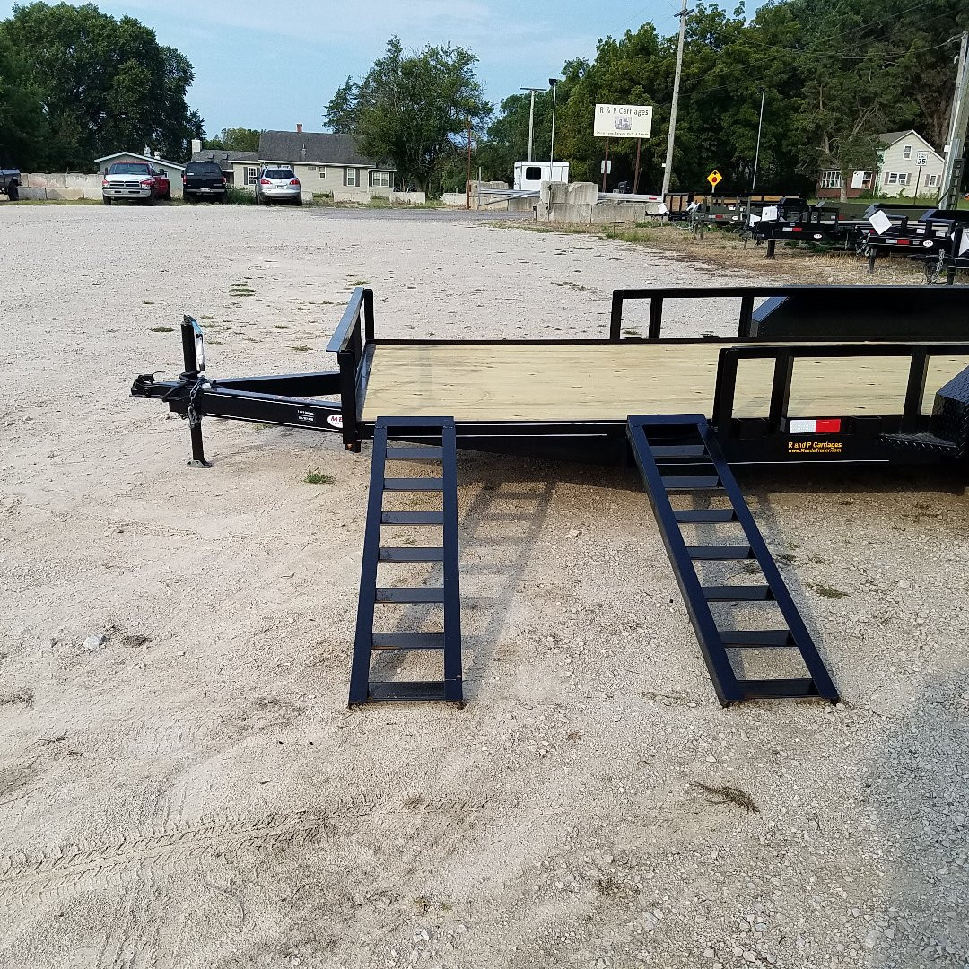 New 2026 MEB 82"x16 ATV Trailer w/Side Load Ramps Utility Trailer7K