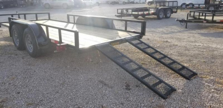 New 2026 MEB 82"x16 ATV Trailer w/Side Load Ramps Utility Trailer7K