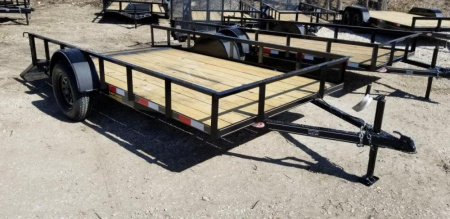 New 2024 MEB 6.4x12 Angle Iron Utility Trailer w/Gate Utility Trailer