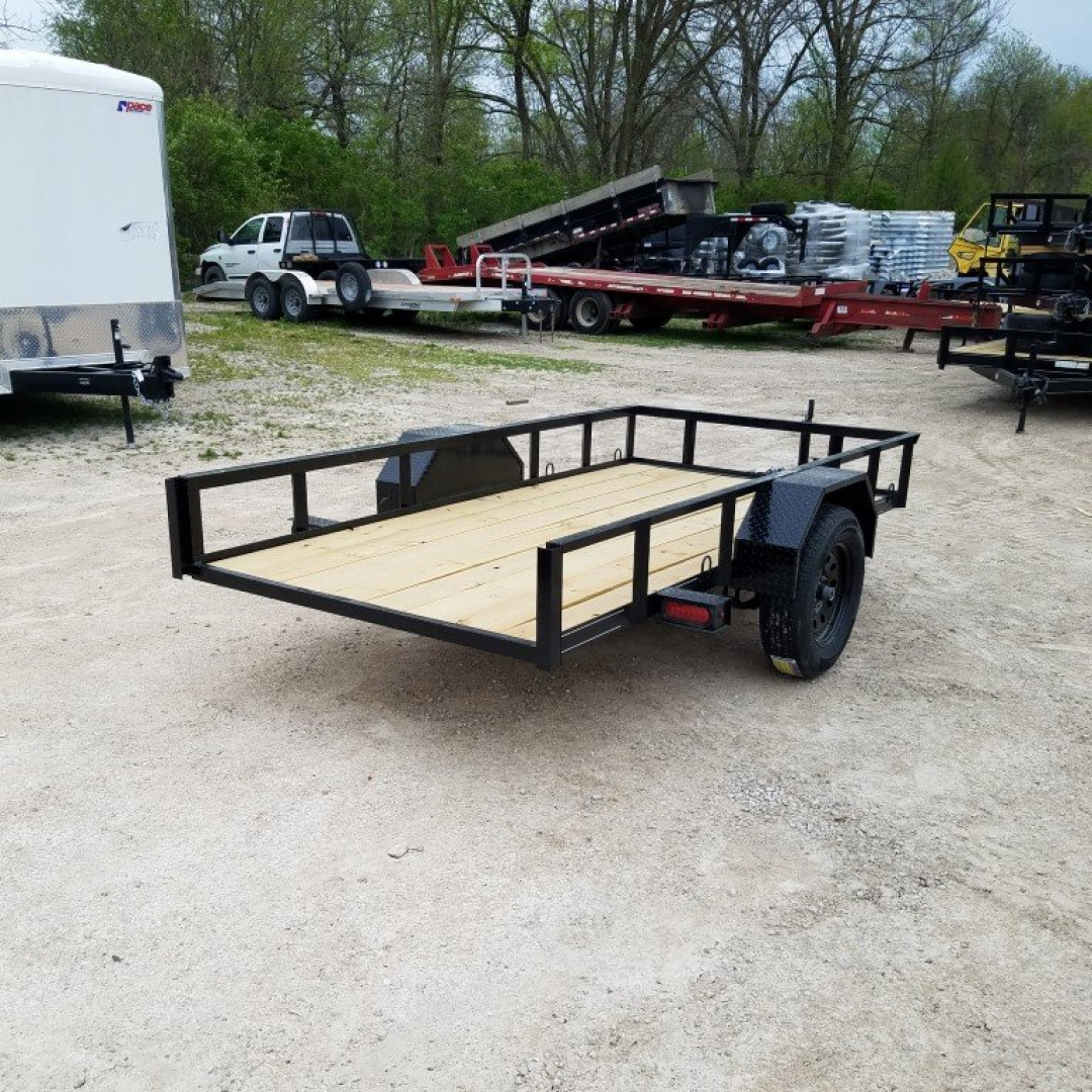 New 2024 MEB 5x10 Angle IronTilt Utility Trailer