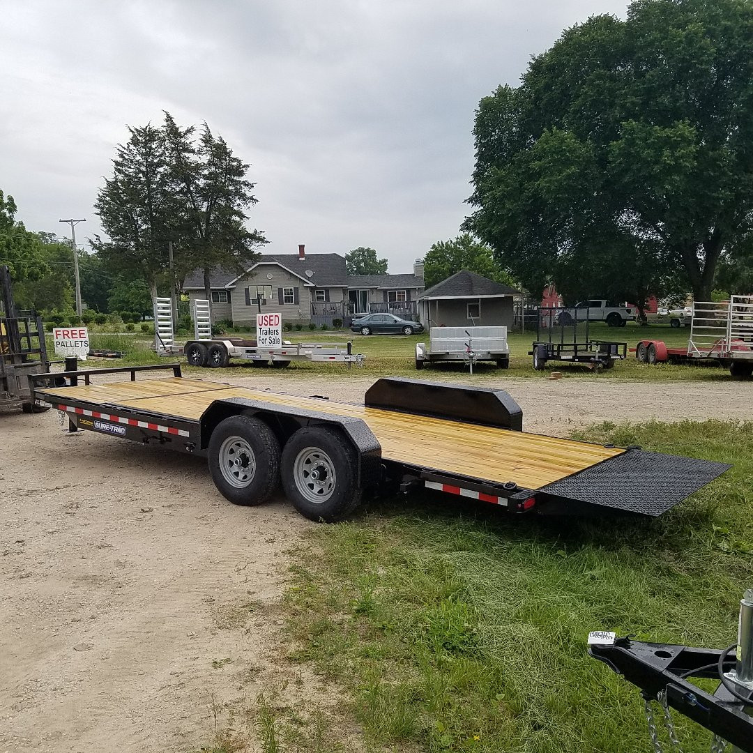 New 2024 SURE-TRAC 7x18+4 Equipment Trailer w/ Gravity Lock Valve
