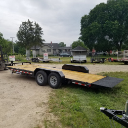 New 2024 SURE-TRAC 7x18+4 Equipment Trailer w/ Gravity Lock Valve