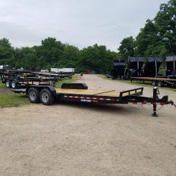 New 2024 SURE-TRAC 7x18+4 Equipment Trailer w/ Gravity Lock Valve