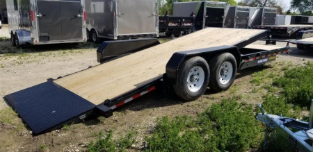 New 2024 SURE-TRAC 7x18+4 Equipment Trailer w/ Gravity Lock Valve