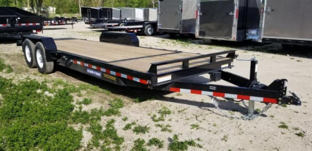 New 2024 SURE-TRAC 7x18+4 Equipment Trailer w/ Gravity Lock Valve