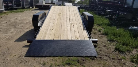 New 2024 SURE-TRAC 7x18+4 Equipment Trailer w/ Gravity Lock Valve