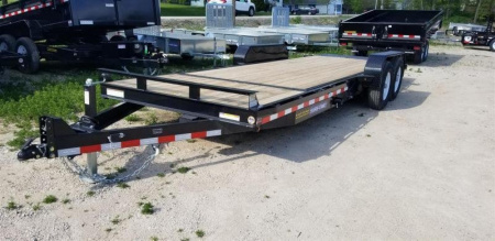 New 2024 SURE-TRAC 7x18+4 Equipment Trailer w/ Gravity Lock Valve