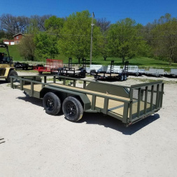 New 2024 M.E.B. 82x16 Utility Trailer w/Beavertail and Brake 7k GVWR