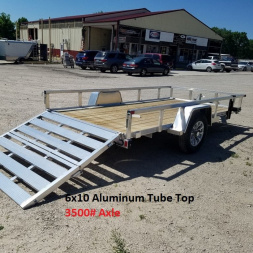 New 2024 Sure-Trac 6x10 Aluminum Tube Top Utility Trailer  Utility Trailer