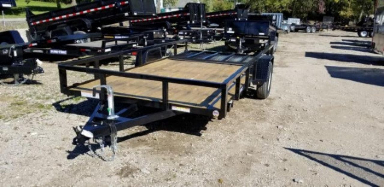 New 2026 Sure-Trac 7x14 Tube Top Utility Trailer w/Landscape Gate 5K