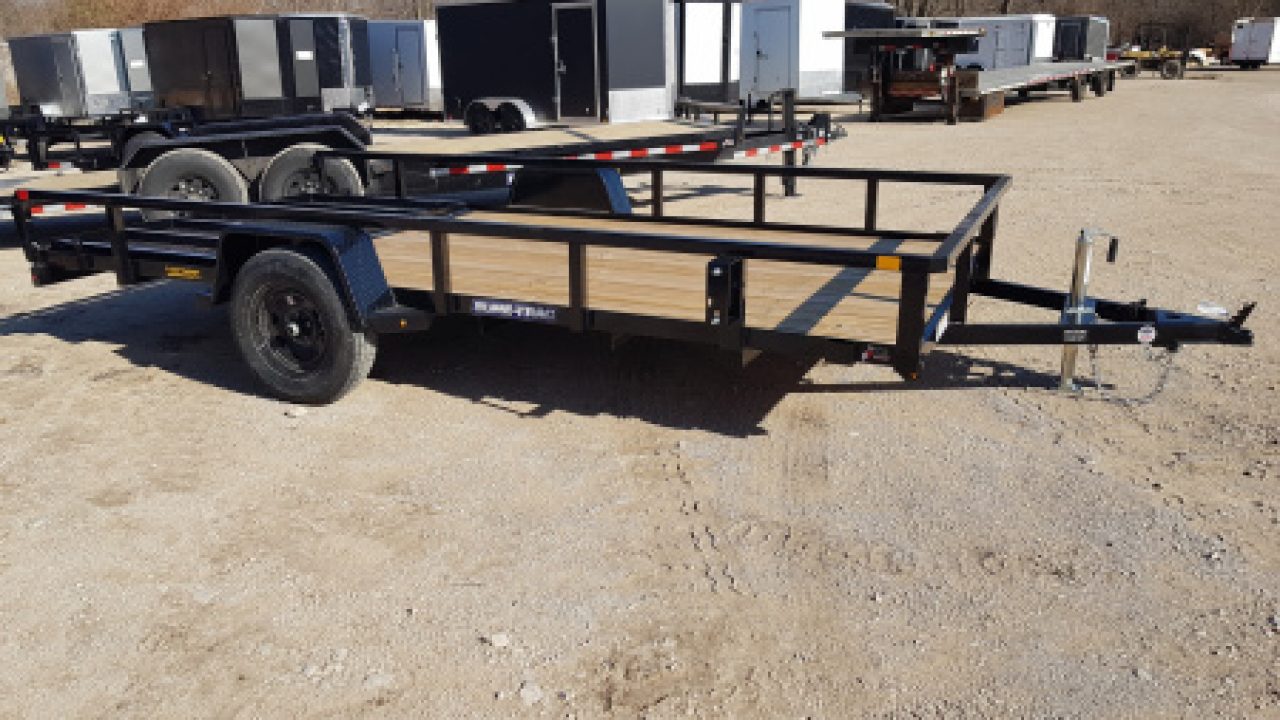 New 2026 Sure-Trac 7x14 Tube Top Utility Trailer w/Landscape Gate 5K