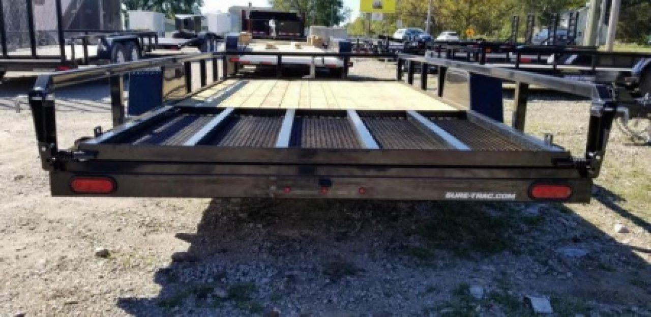 New 2026 Sure-Trac 7x14 Tube Top Utility Trailer w/Landscape Gate 5K