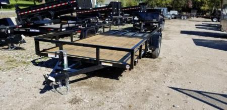 New 2026 Sure-Trac 7x14 Tube Top Utility Trailer w/Landscape Gate 5K