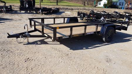 New 2026 Sure-Trac 7x14 Tube Top Utility Trailer w/Landscape Gate 5K