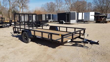New 2026 Sure-Trac 7x14 Tube Top Utility Trailer w/Landscape Gate 5K