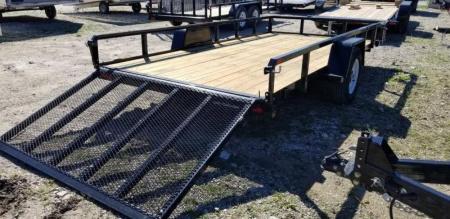 New 2026 Sure-Trac 7x14 Tube Top Utility Trailer w/Landscape Gate 5K