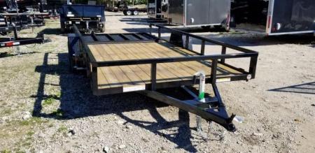 New 2026 Sure-Trac 7x14 Tube Top Utility Trailer w/Landscape Gate 5K