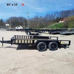 New 2026 MEB 7x14 ATV Utility w5' Side Load Ramps Utility Trailer