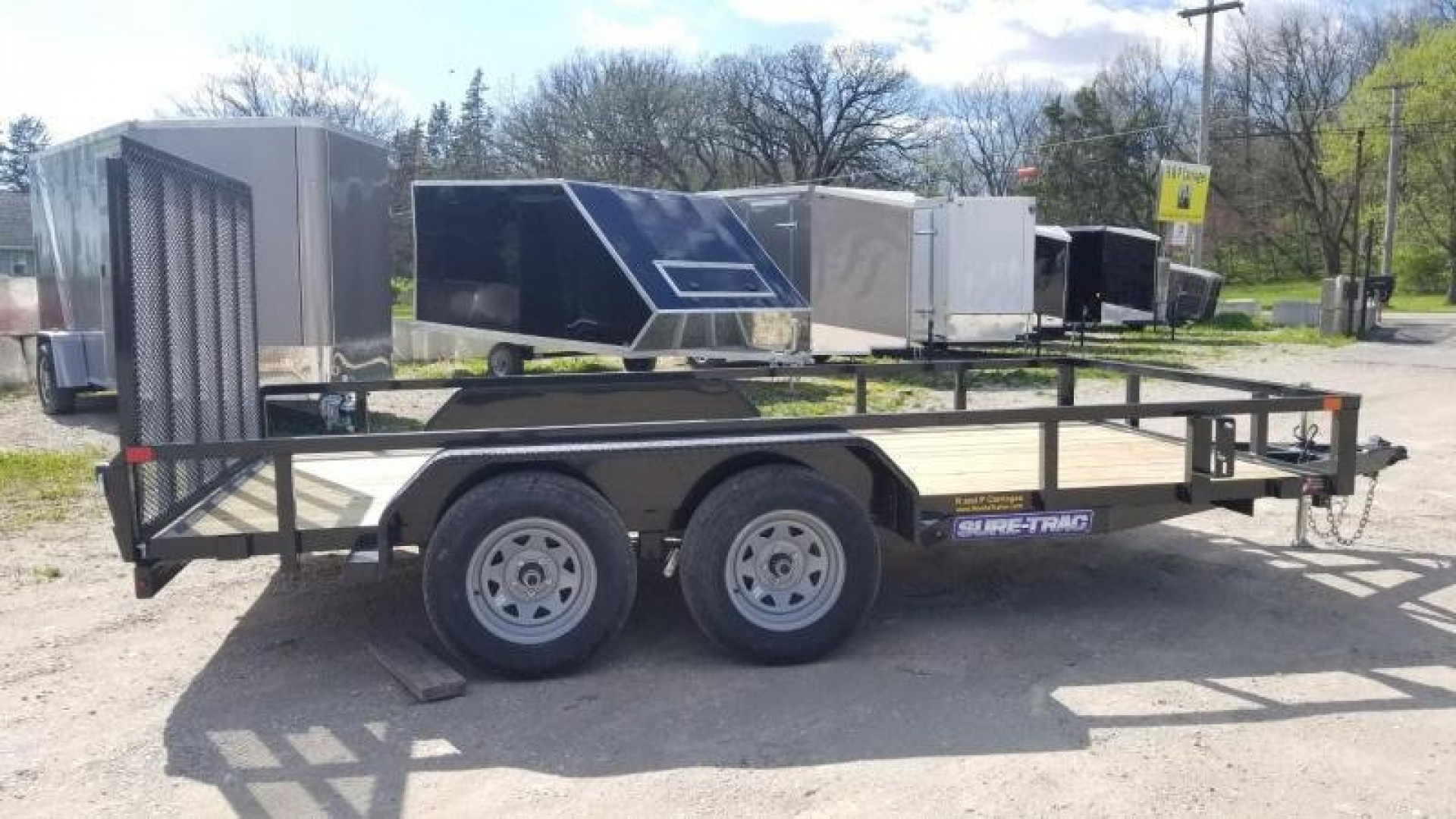 New 2024 Sure-Trac 7x14 Tube Top Utility Trailer w/Gate 7k