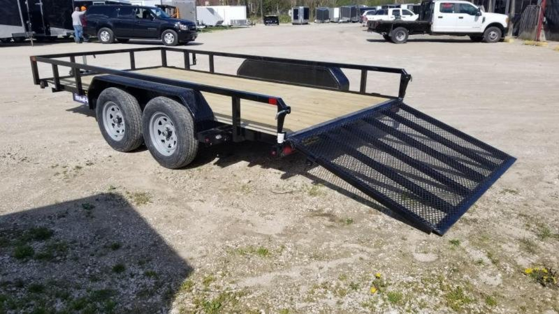 New 2024 Sure-Trac 7x14 Tube Top Utility Trailer w/Gate 7k