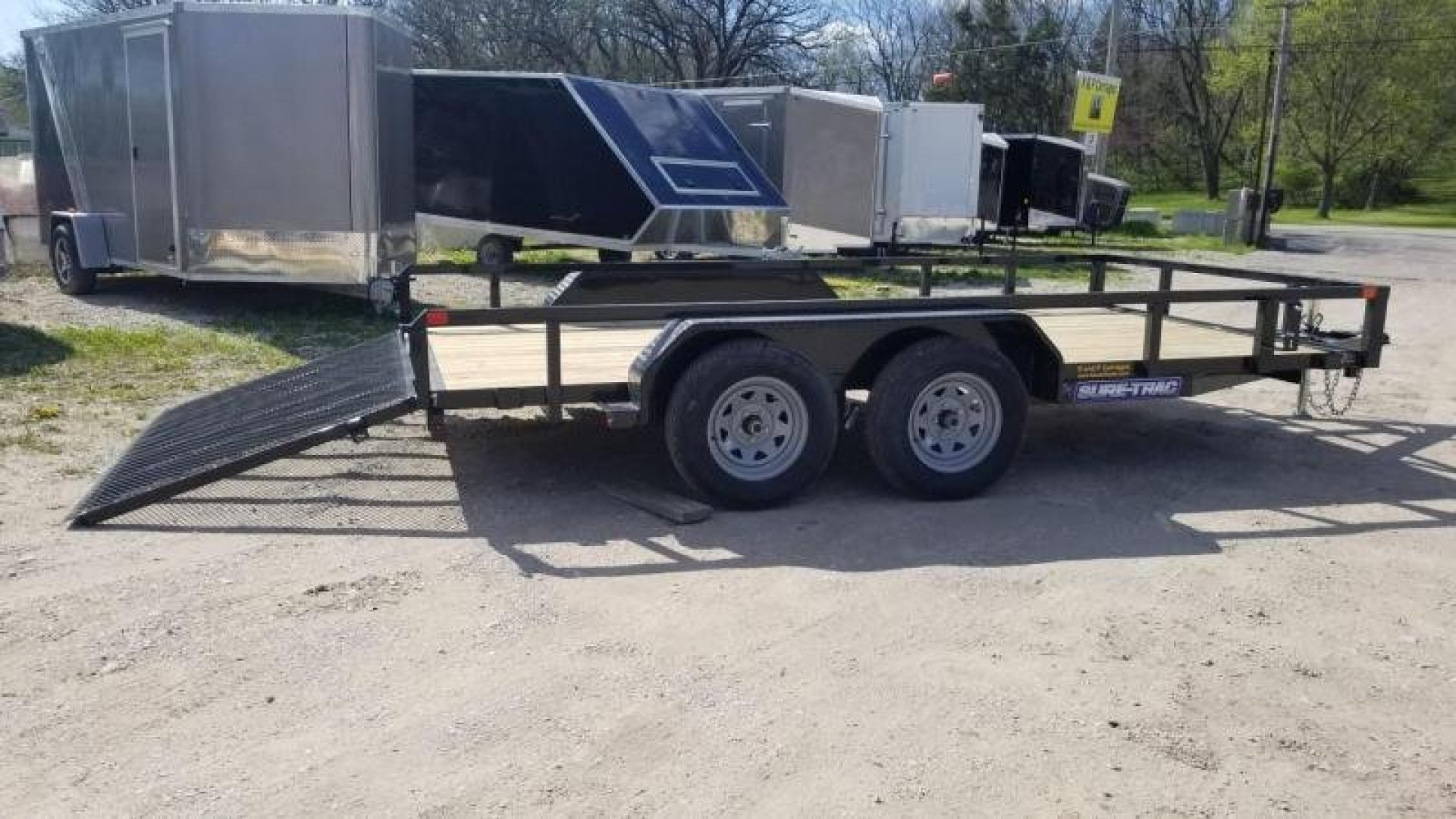 New 2024 Sure-Trac 7x14 Tube Top Utility Trailer w/Gate 7k