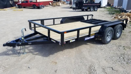 New 2024 Sure-Trac 7x14 Tube Top Utility Trailer w/Gate 7k