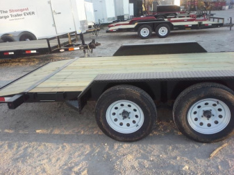 New 2024 M.E.B 7x20 Wood Deck Open Auto Hauler 7000#