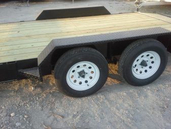 New 2024 M.E.B 7x20 Wood Deck Open Auto Hauler 7000#