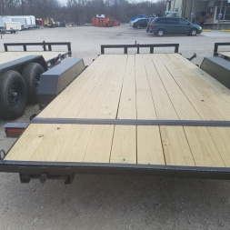 New 2024 M.E.B 7x20 Wood Deck Open Auto Hauler 7000#