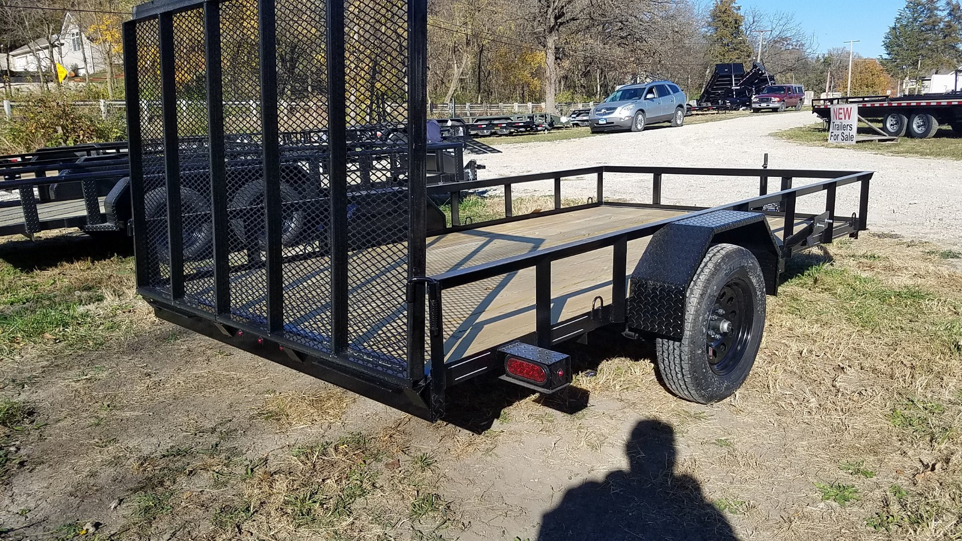 New 2025 MEB 6.4x12 Angle Iron Utility Trailer w/Gate Utility Trailer