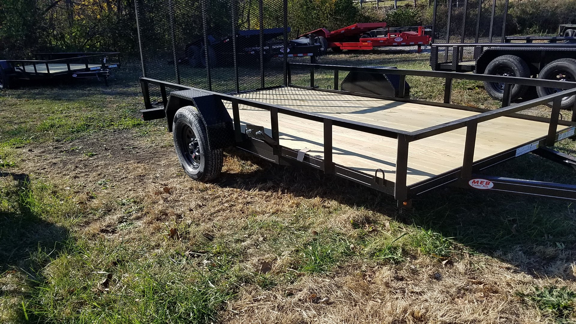New 2025 MEB 6.4x12 Angle Iron Utility Trailer w/Gate Utility Trailer