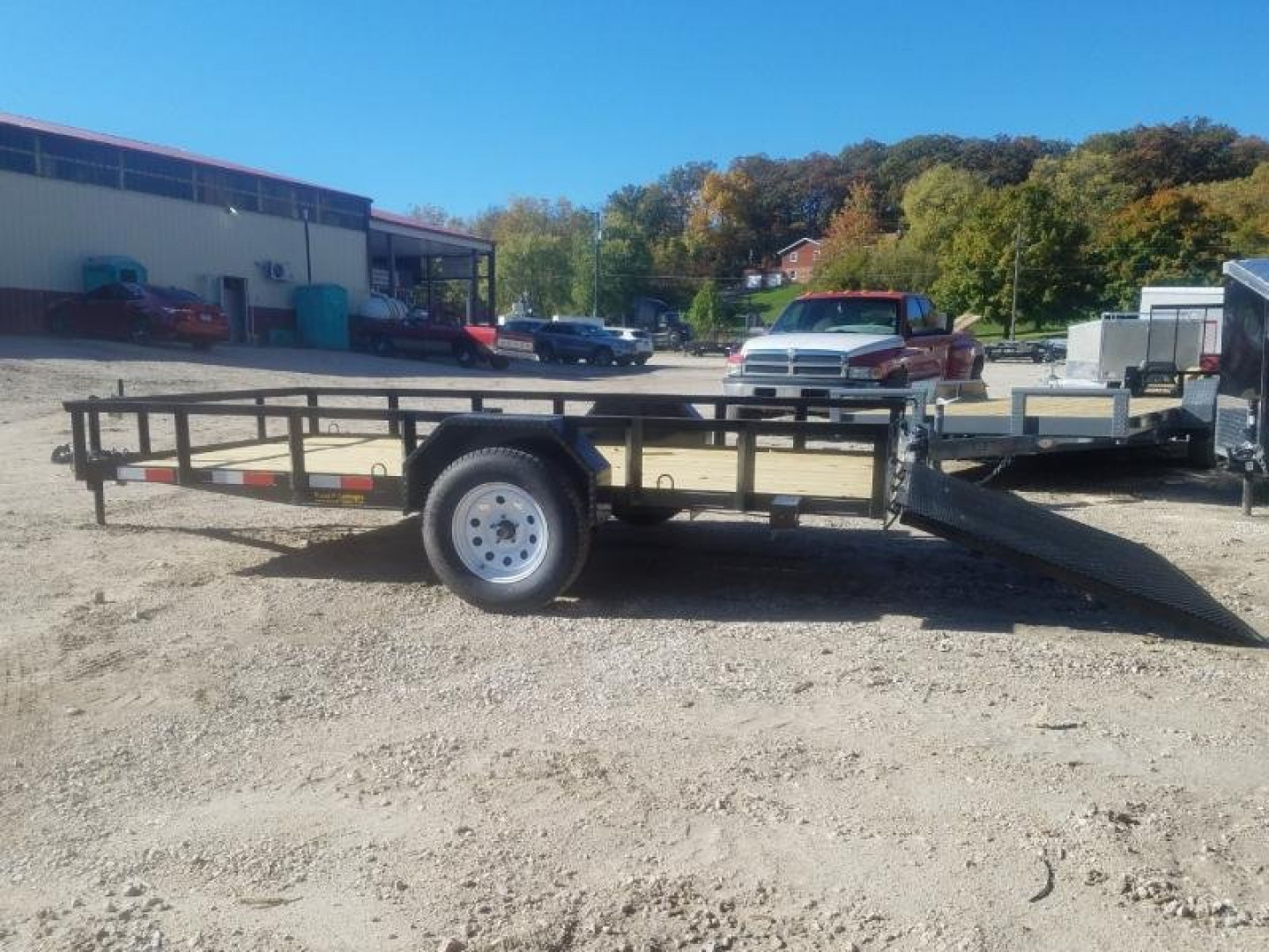 New 2025 MEB 6.4x12 Angle Iron Utility Trailer w/Gate Utility Trailer
