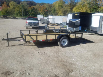 New 2025 MEB 6.4x12 Angle Iron Utility Trailer w/Gate Utility Trailer
