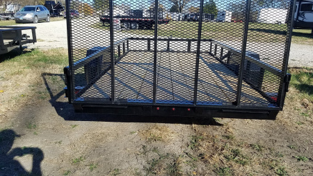 New 2025 MEB 6.4x12 Angle Iron Utility Trailer w/Gate Utility Trailer