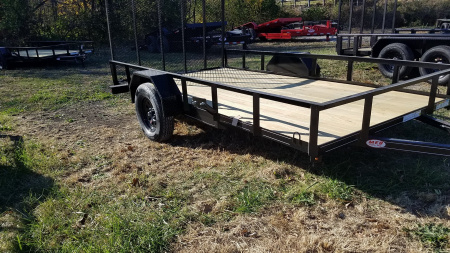 New 2025 MEB 6.4x12 Angle Iron Utility Trailer w/Gate Utility Trailer