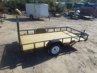 New 2025 MEB 6.4x12 Angle Iron Utility Trailer w/Gate Utility Trailer
