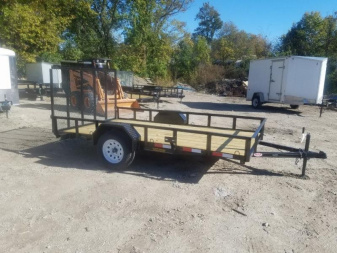 New 2025 MEB 6.4x12 Angle Iron Utility Trailer w/Gate Utility Trailer