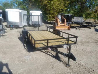 New 2025 MEB 6.4x12 Angle Iron Utility Trailer w/Gate Utility Trailer