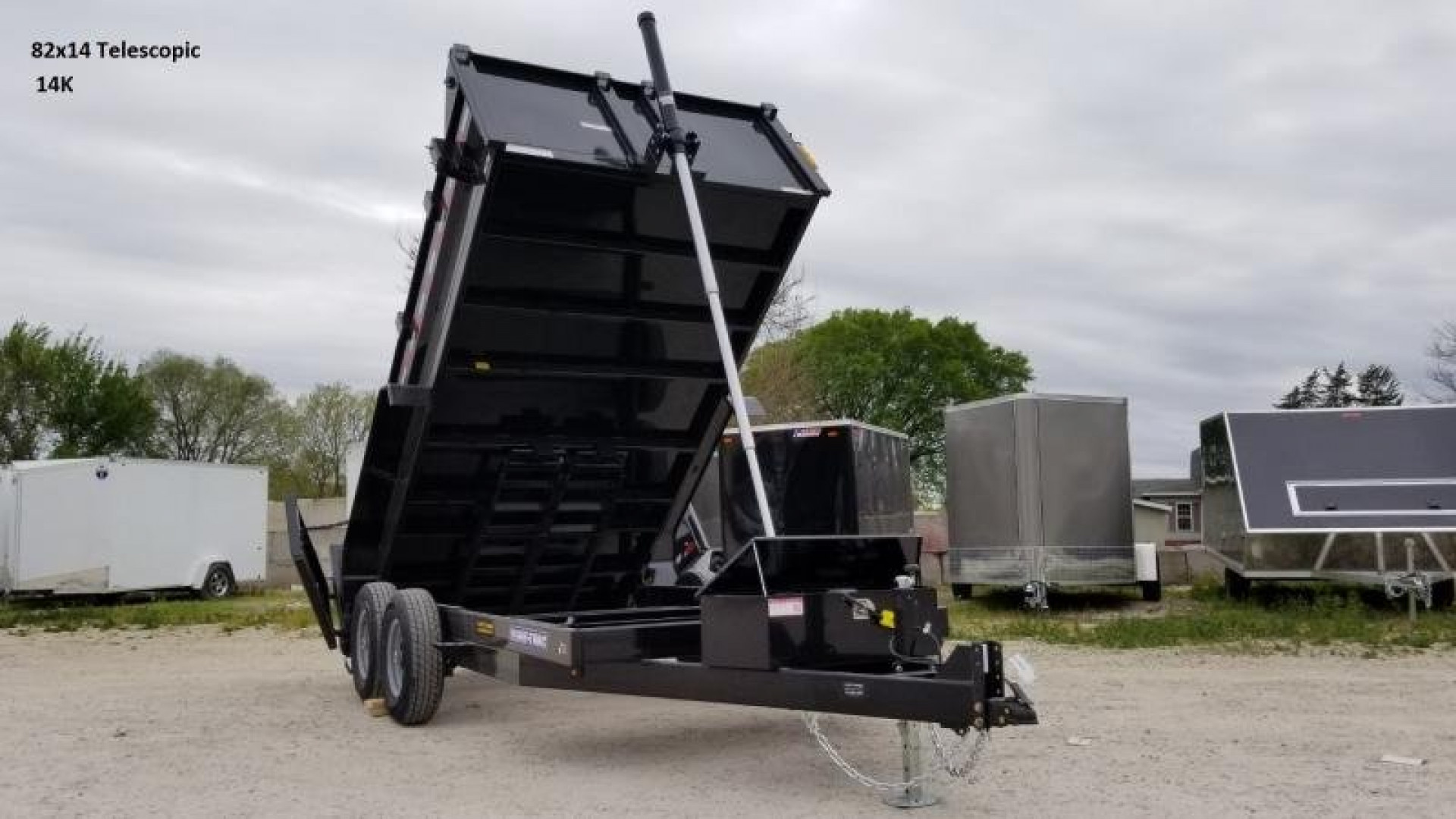 New 2024 Sure-Trac 82x14 Telescopic Dump Trailer 14k