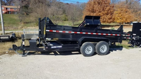 New 2024 Sure-Trac 82x14 Telescopic Dump Trailer 14k