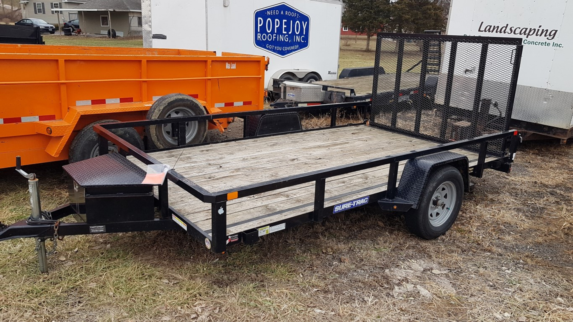 Used 2020 Sure-Trac 7x12 Tube Top Utility Trailer w/Gate