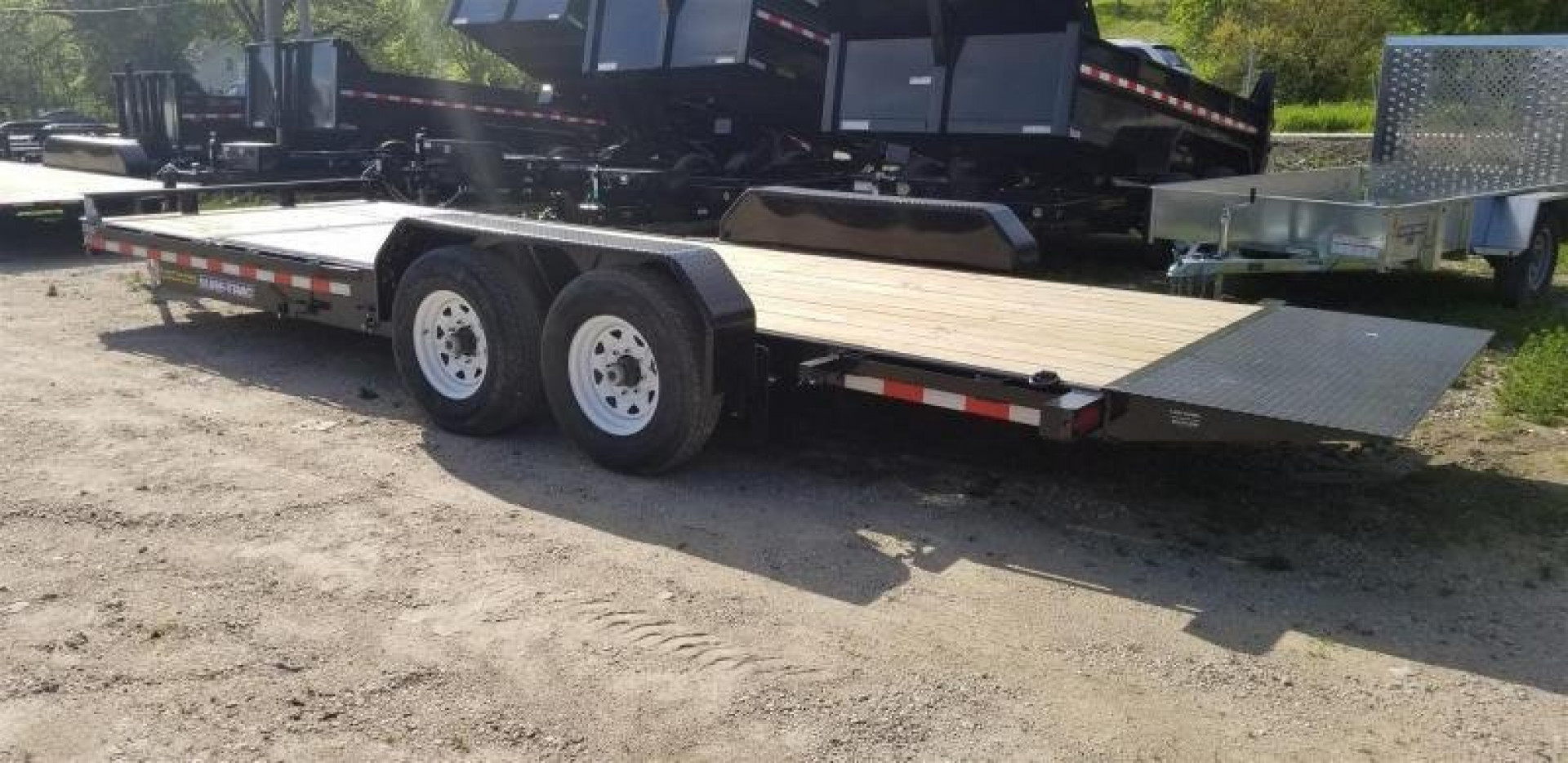 New 2023 Sure-Trac 7x18+4 Tilt Deck Equipment Trailer w/Lock Out Value 14k GVWR