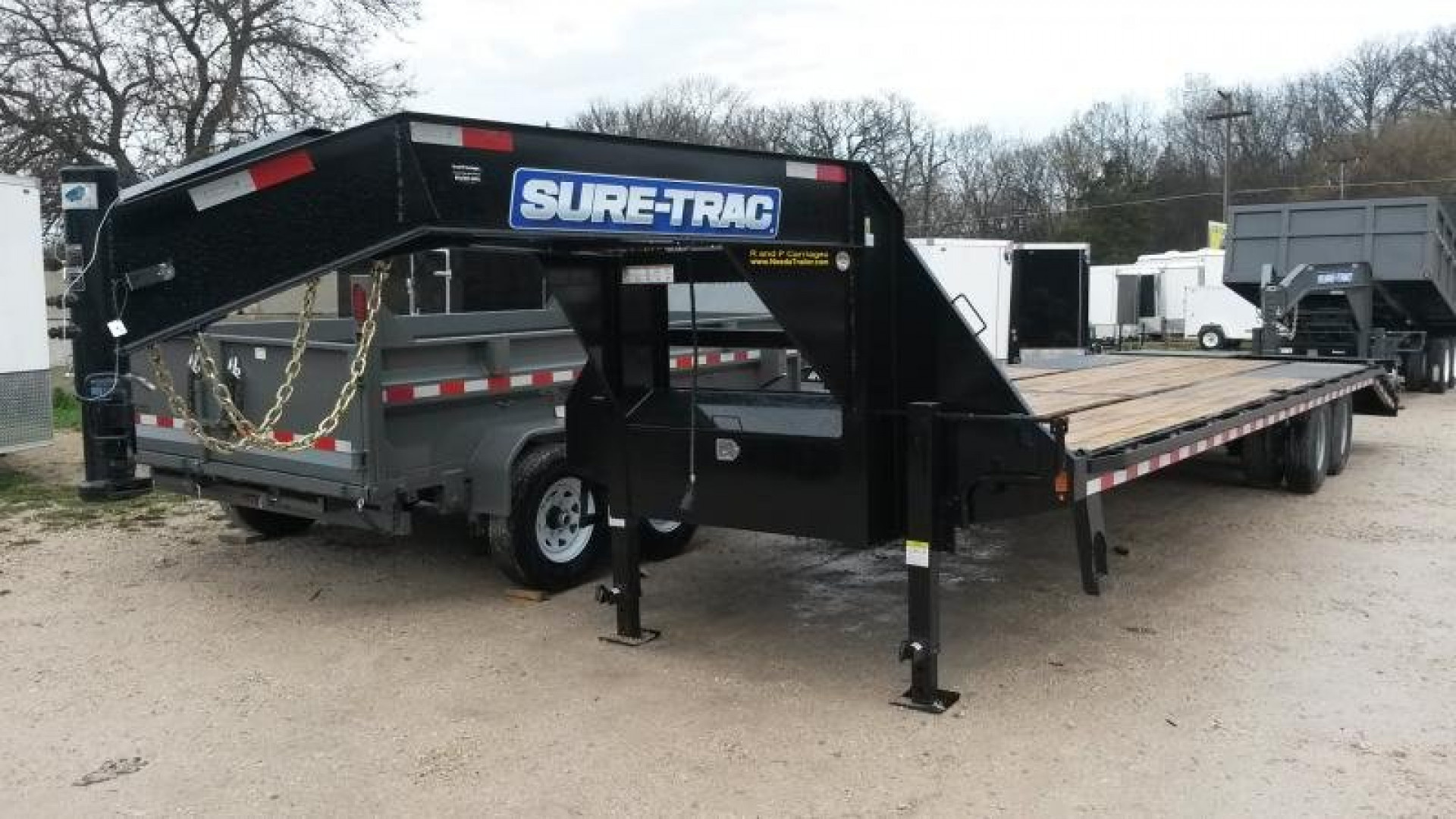 New 2025 Sure-Trac 8.5x25+5 Heavy Duty Gooseneck Equipment Trailer 20k